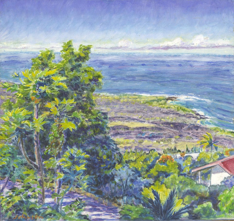 View over Honaunau from the Samurai House, South Kona, by Arthur Johnsen (1995)